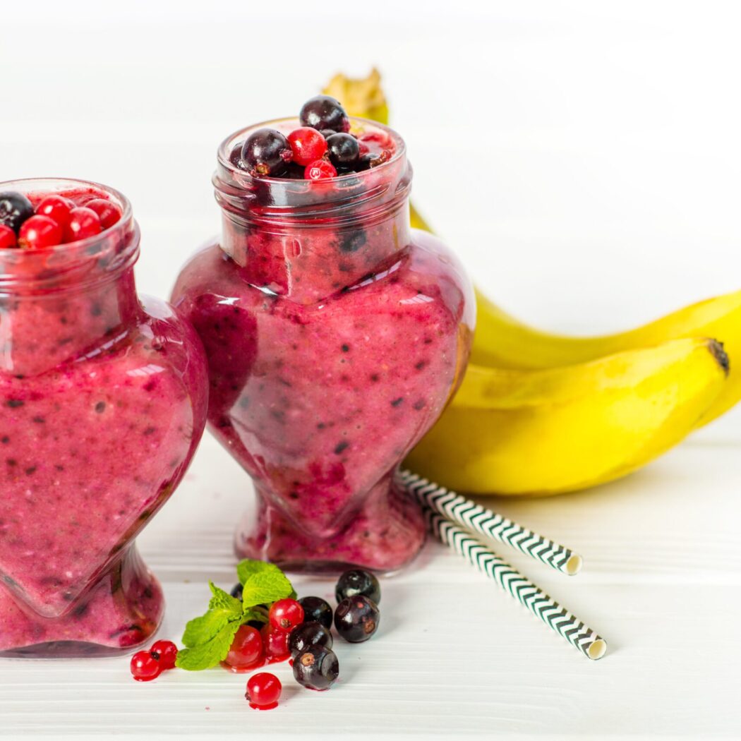 smoothie banana berry smoothie jar drink, fruit diet, plant-base