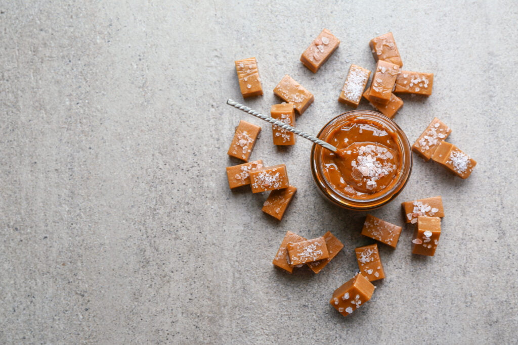 Salted caramel flavours for functional beverages and protein bars